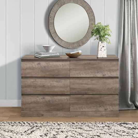 Brindle 6-Drawer Horizontal Dresser-Durable and Strong