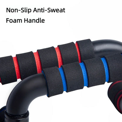 Non-Slip H-Shaped Push-Up Support Bar Gym Handles Power Rack Home Fitness Arm Chest Muscle Training Exercise