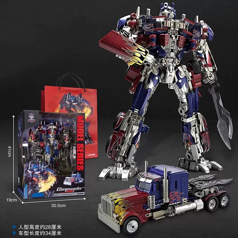 30CM Optimus Prime Transformation Robot Toy Star Commander Alloy Car Action Figure Deformation Anime Model