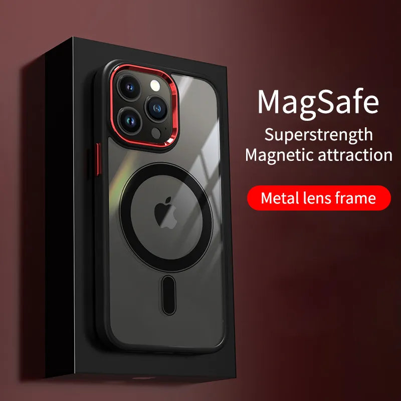 Transparente magnetische Magsafe iPhone-Hülle für verschiedene Modelle