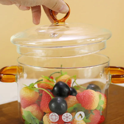 Transparent Soup Pot Heat Resistant Microwave Fire
