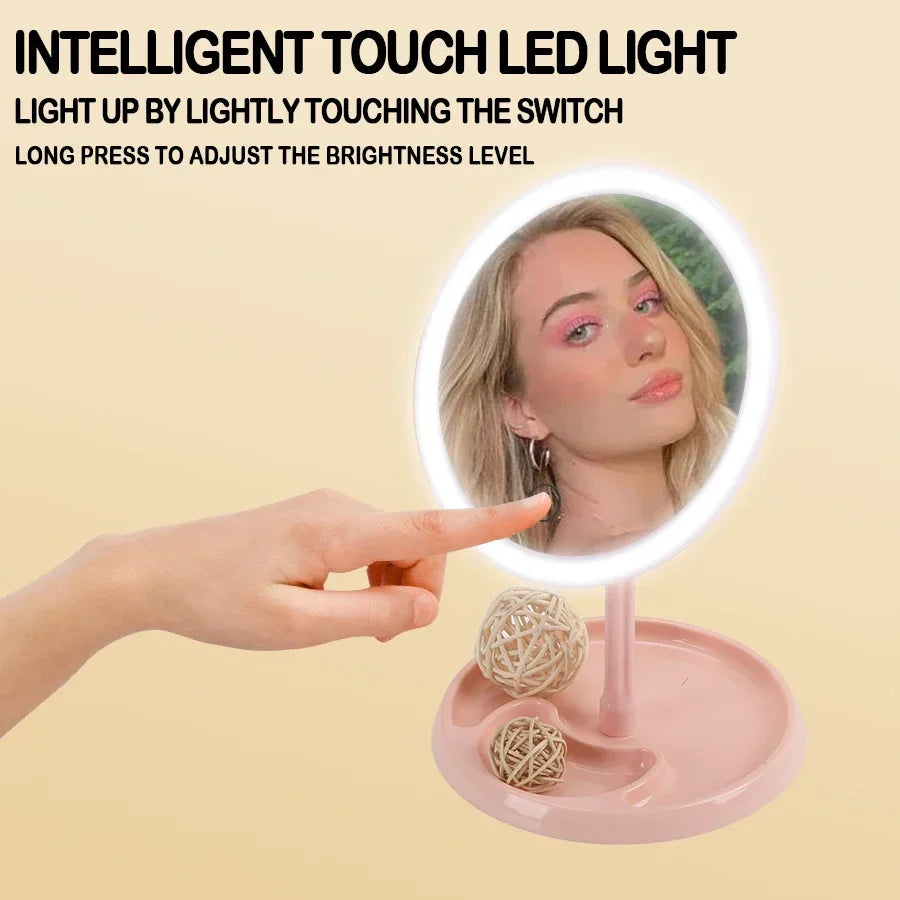 Weißer LED-Kosmetikspiegel