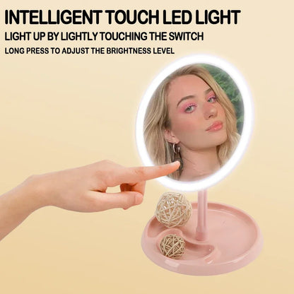 Weißer LED-Kosmetikspiegel