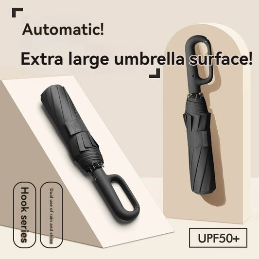 20-Rib Ring Buckle Design Fully Automatic Folding Umbrella Extra Large Strong Sunshade