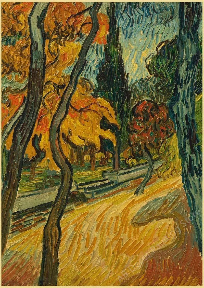 Impression sur toile sans cadre La nuit étoilée de Van Gogh