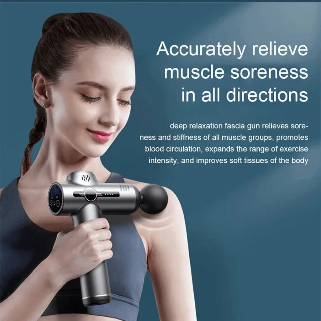 Portable Fascia Gun Vibration Massage Gun Body Neck Back Deep Muscle Relaxation Fitness Slimming Single Head