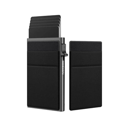 Double RFID Blocking Leather Cardholder - Antitheft Security Wallet