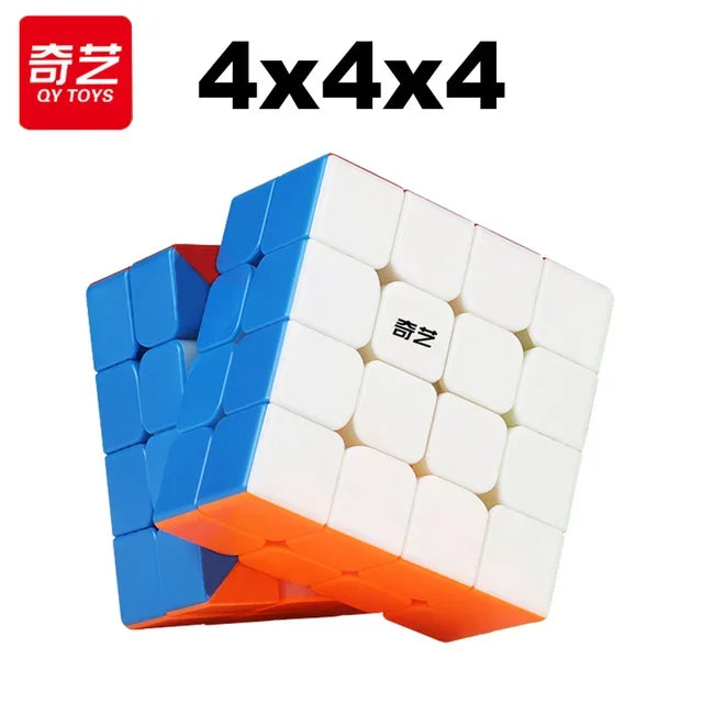 QiYi Dino Cube 3X3 Magic Speed ​​Cube - Jouet de puzzle professionnel sans autocollant pour enfants