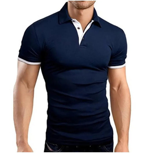 Summer Hollow Collar Short Sleeve Polo Shirt