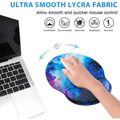 Ergonomic Silicone Wrist Rest Mouse Pad - Non-Slip Hand Support for Desktop & Laptop Gaming