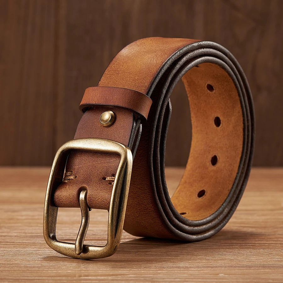 Ceinture en cuir de vache épais