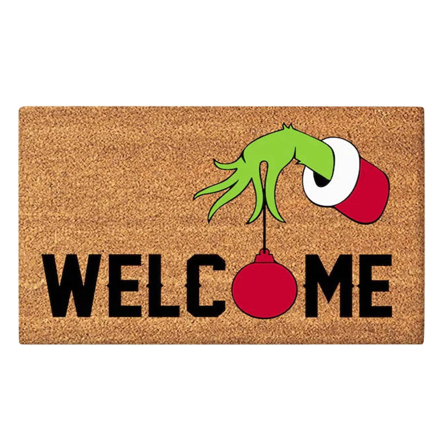 Welcome Christmas Doormat - Non-Slip Washable Entrance Rug