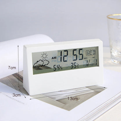 Thermo-Hygrometer-Uhr mit Wetteranzeige