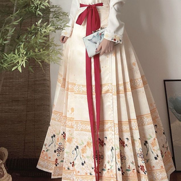 ensemble de jupe Hanfu chinois vintage XL