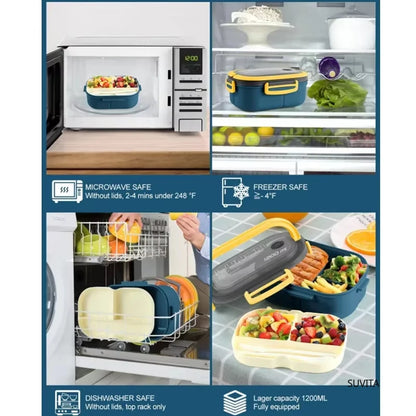 Boîte à lunch double couche avec cuillère