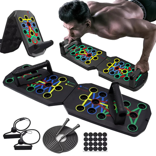 Portable Foldable Push-Up Board Set Multifunctional Fitness Equipment for Chest