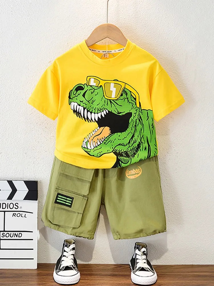 boys shirts, boys clothing, cotton 2 piece sets, summer set clothing