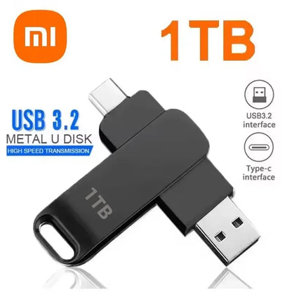 Xiaomi 16 TB USB 3.2-Flash-Laufwerk - wasserdichter Hochgeschwindigkeits-Speicherstick aus Metall