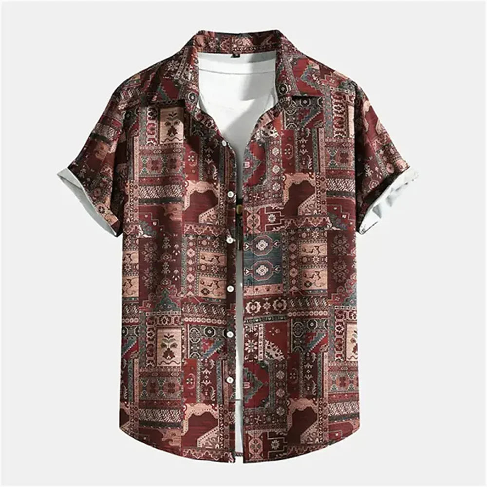 Men's Retro Floral Print Shirts