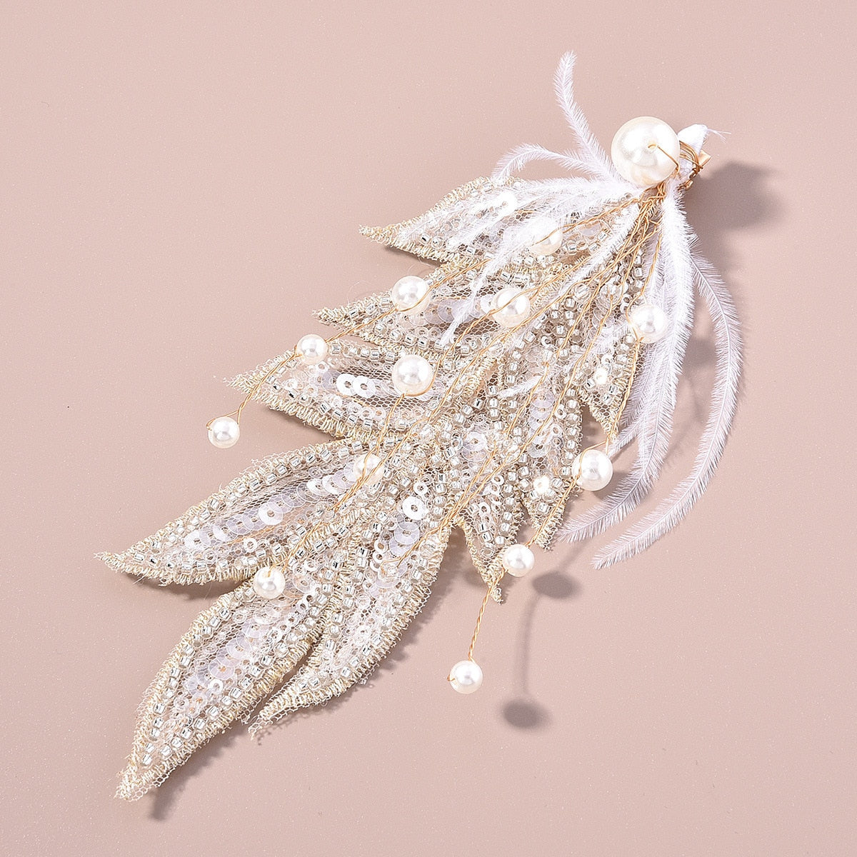 Crystal Pearl Bride Hairpin