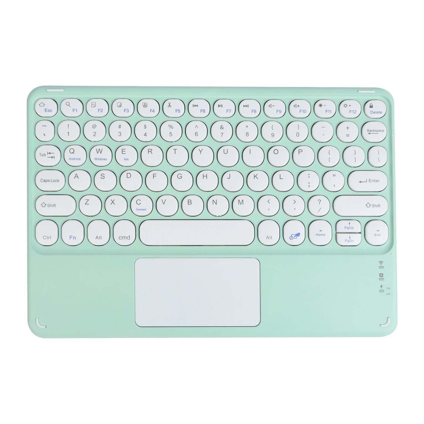 Cute Round Color Keyboard with Touchpad