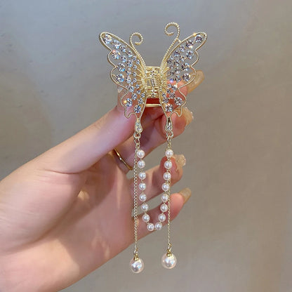 Tassel Rhinestone Hair Clip