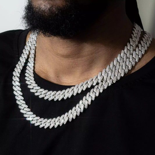 Bling-Kette mit kubanischen Gliedern für Herren