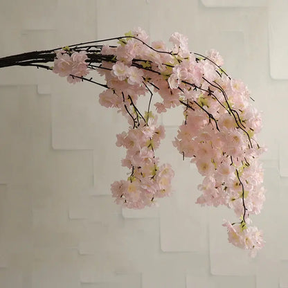 Cherry Blossom Silk Branch - 80cm Imitation Flower for Wedding & Home Decor