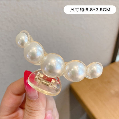 Gold Pearl Hair Claw