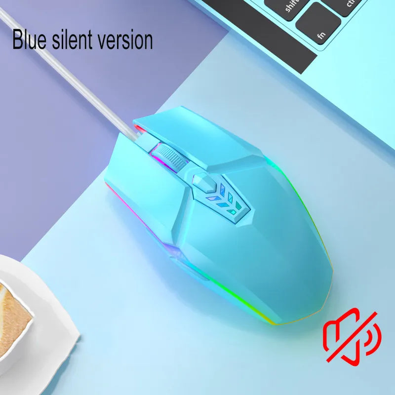 Souris de jeu filaire USB rétroéclairée - 1600 DPI 6 boutons