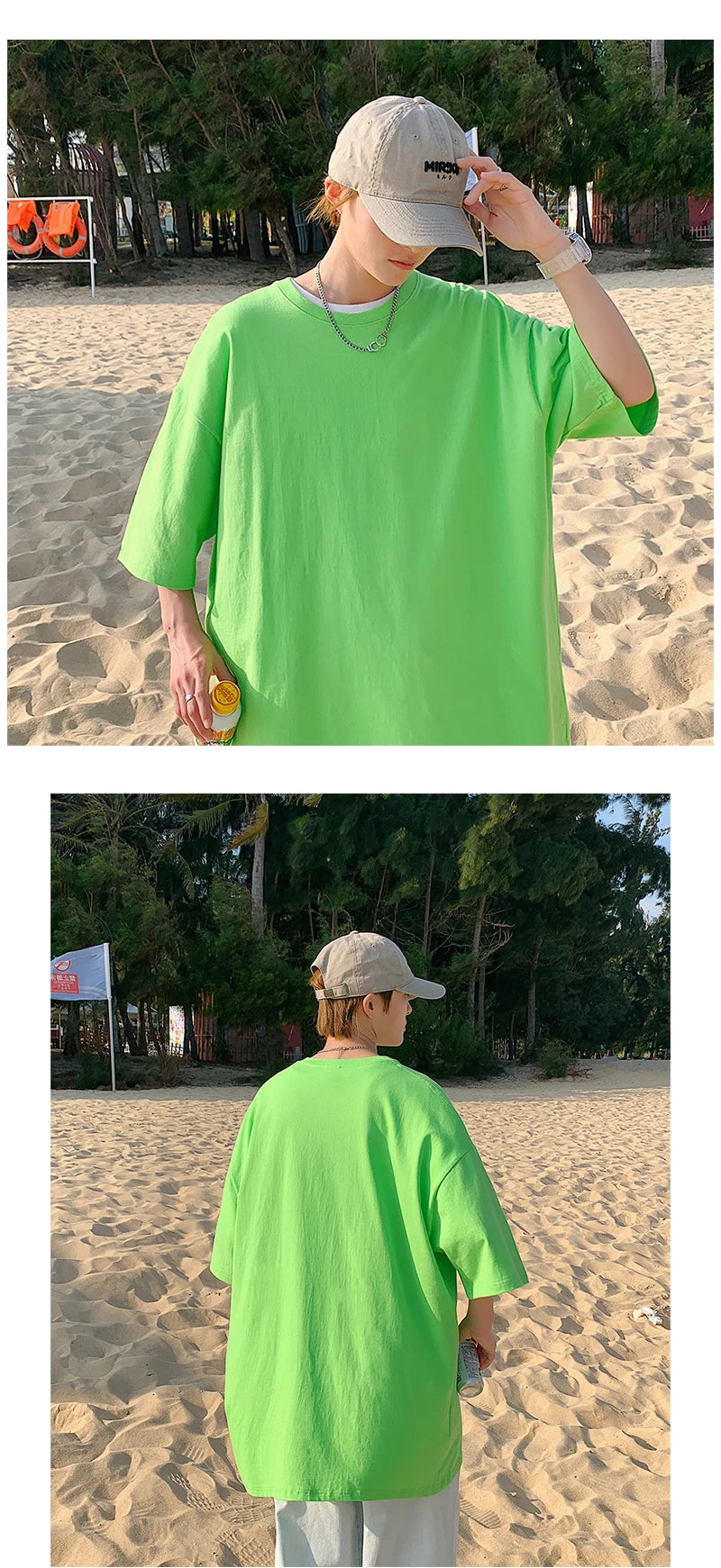 Men's Oversized Short Seleve Y2K Casual Cotton Tees