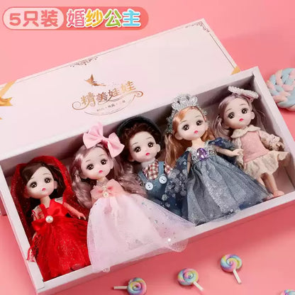 Ensemble de 5 poupées articulées BJD - 16 cm