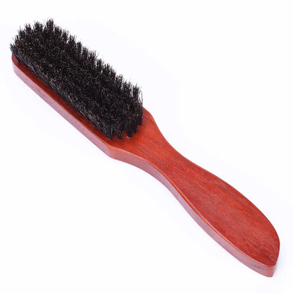 Soft Boar Bristle Beard Brush Set with Wooden Comb and Gift Bag