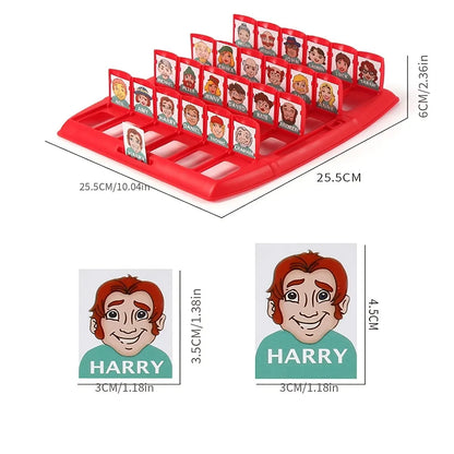 Guess Who I Am Puzzle Game Two-Player Interactive Portable Tray Board Game