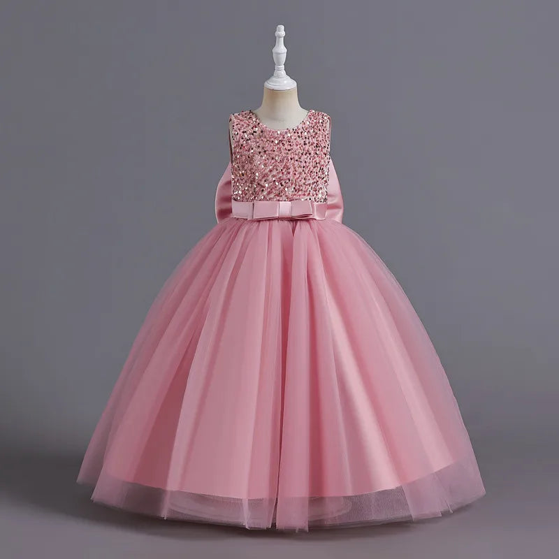 Adorable Cartoon Mesh Party Dress for Girls