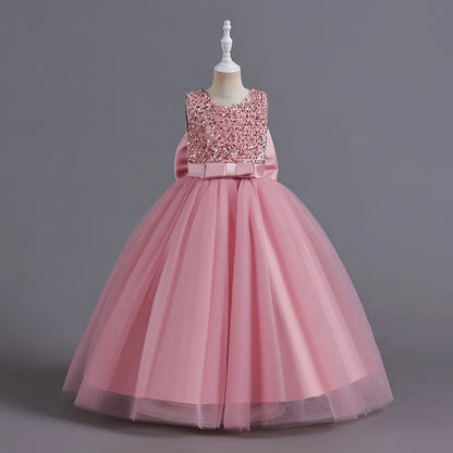 Adorable Cartoon Mesh Party Dress for Girls