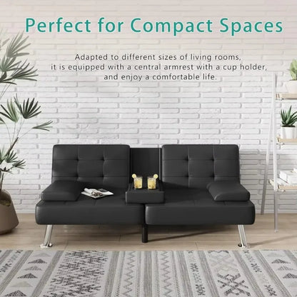 Convertible Folding Futon Sofa Bed for Living Room