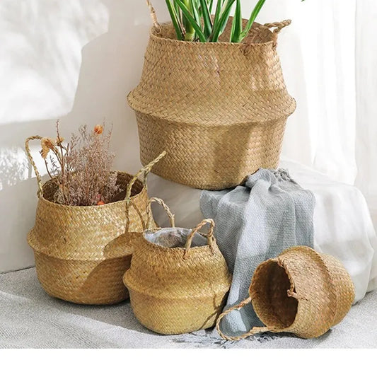 Wicker Planter Storage Flower Basket