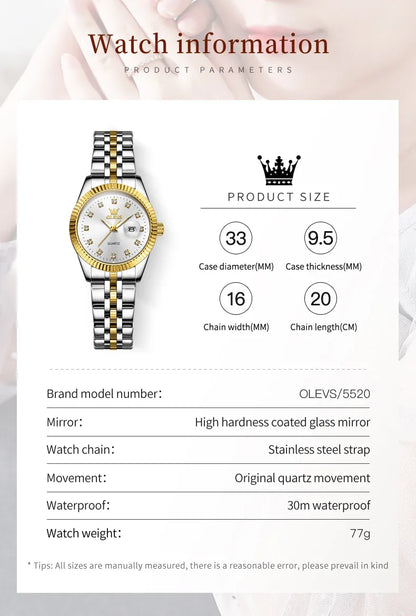 Diamond Couple Watches Set