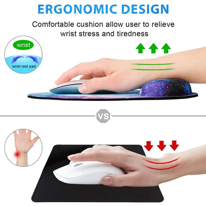 Ergonomic Silicone Non-Slip Wrist Rest Gaming Mouse Pad