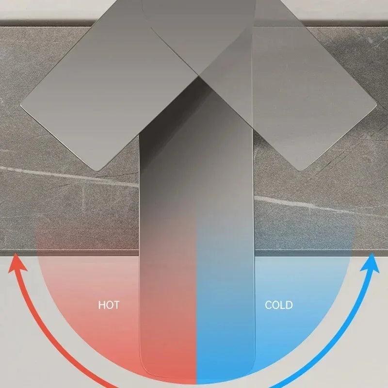 Robinet d'eau chaude/froide pour salle de bain en acier inoxydable