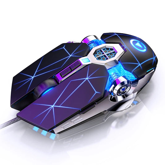 LED Backlit Wired Silent Gaming Mouse