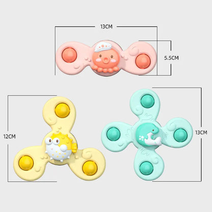 Cartoon Suction Cup Rattles Baby Bath Toys