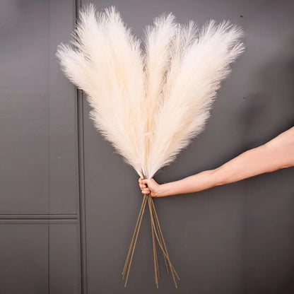 Faux Pampas Grass Vase Decor