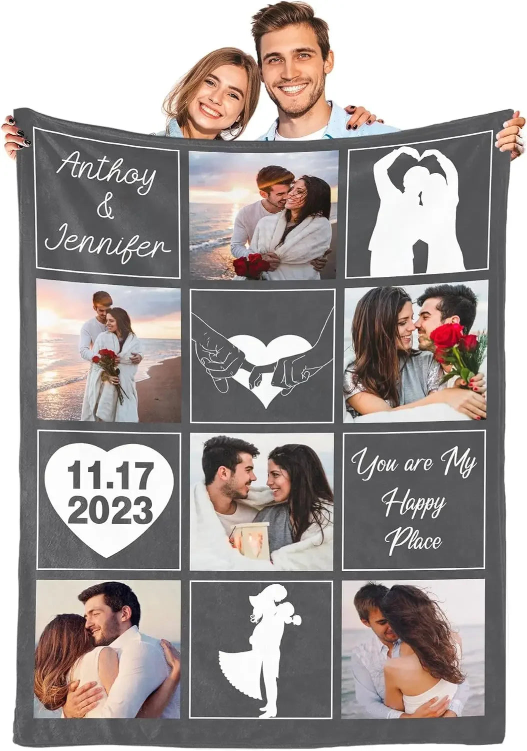 Couvertures photo pour cadeau de Noël, d'anniversaire ou de Saint-Valentin pour petit ami