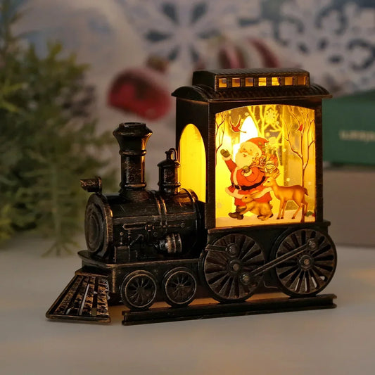 Portable LED Train Night Light Lantern - Christmas Decor