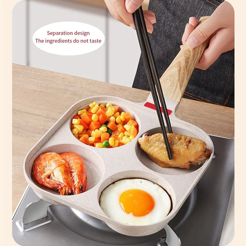 4-Hole Non-Stick Frying Pan