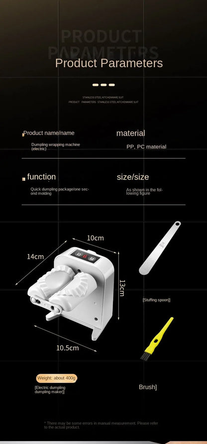 Electric Dumpling Maker with Spoon and Brush