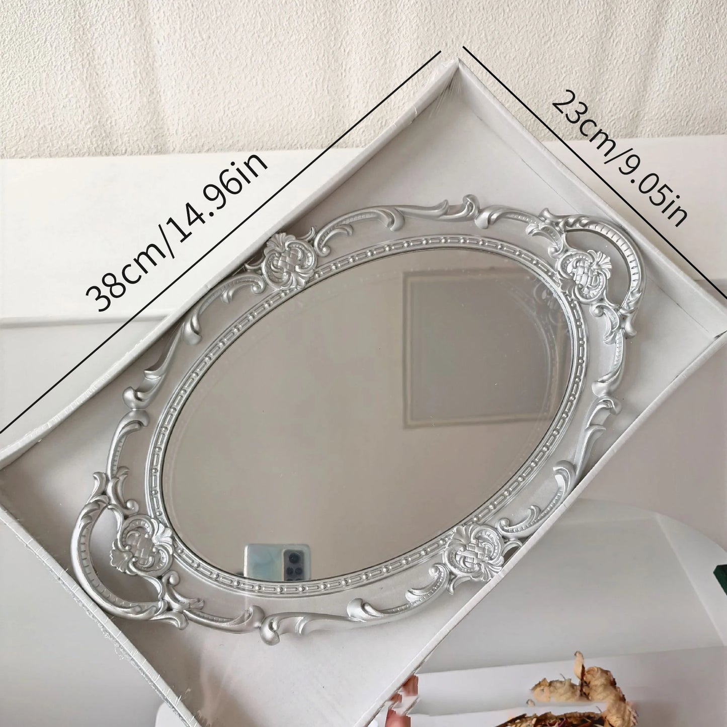 Retro Plastic Mirror Tray