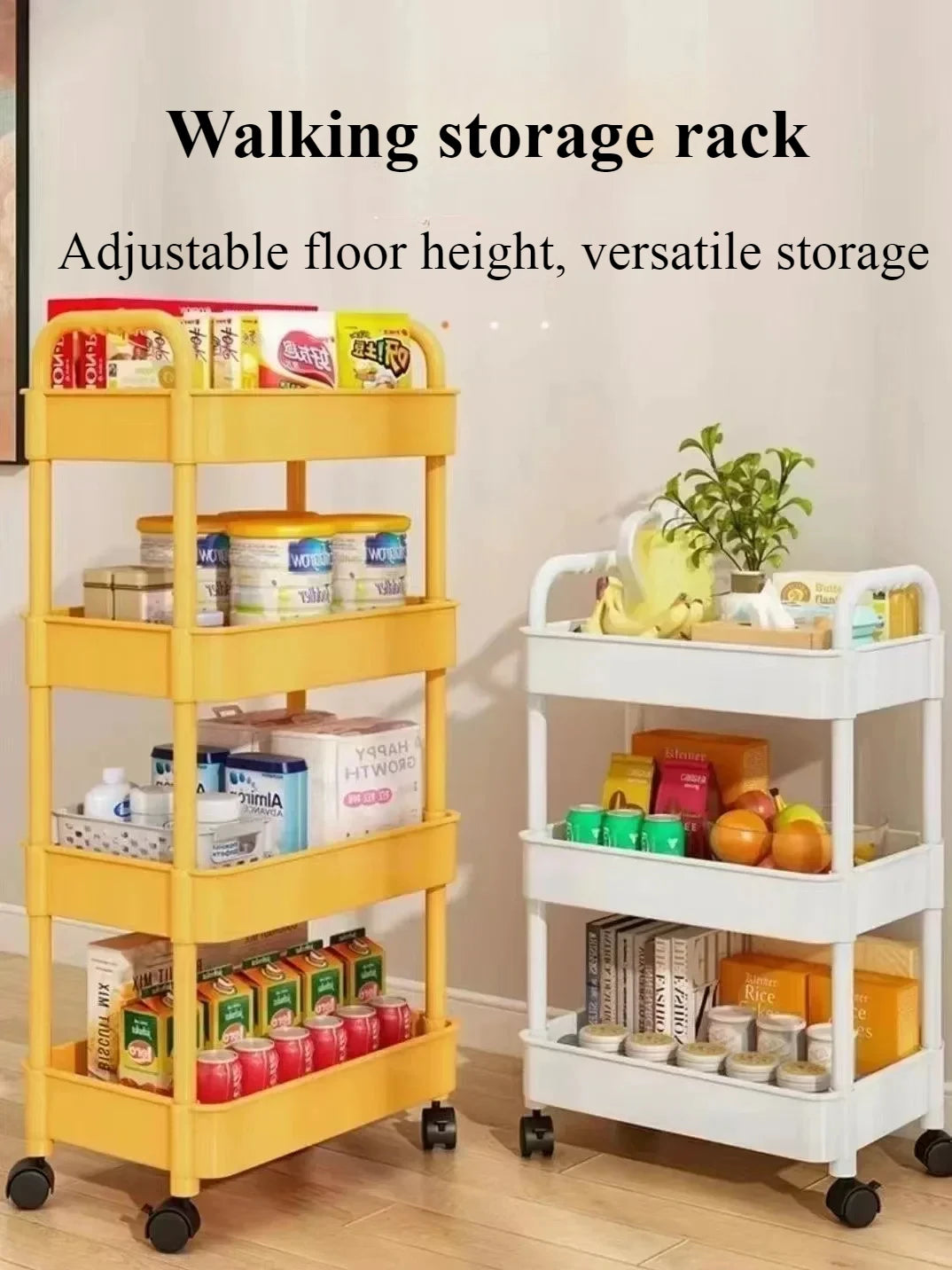 Multi-Layer Kitchen Floor Bedroom Trolley Rack